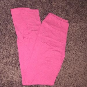 SOLID PINK; OS LuLaRoe Leggings